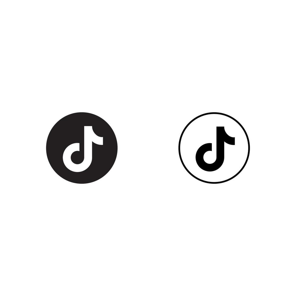 tiktok illustration for logo or icon vector