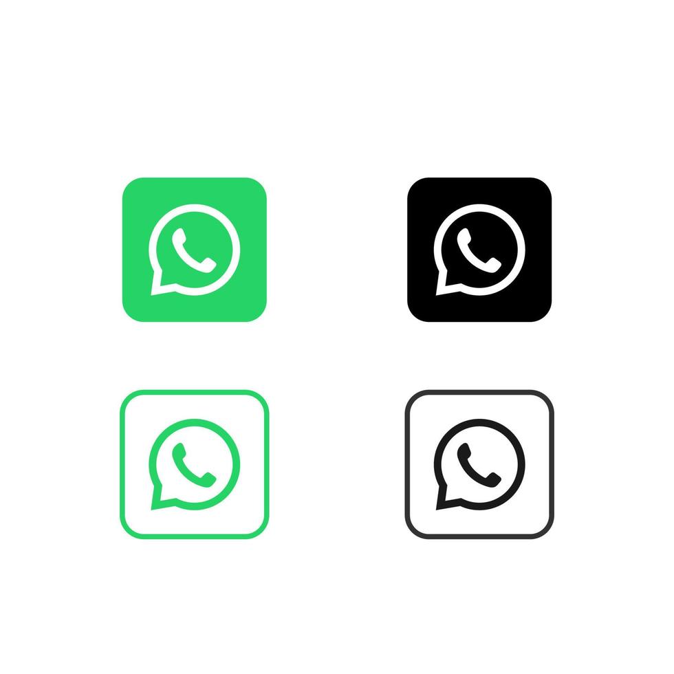 icono de whatsapp o logotipo en vector