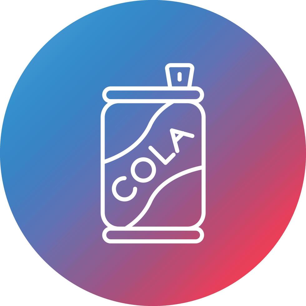 icono de fondo de círculo degradado de línea de cola puede vector