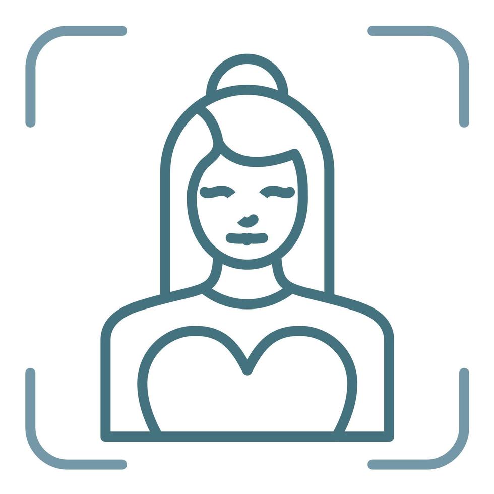 Headshot Line Two Color Icon vector