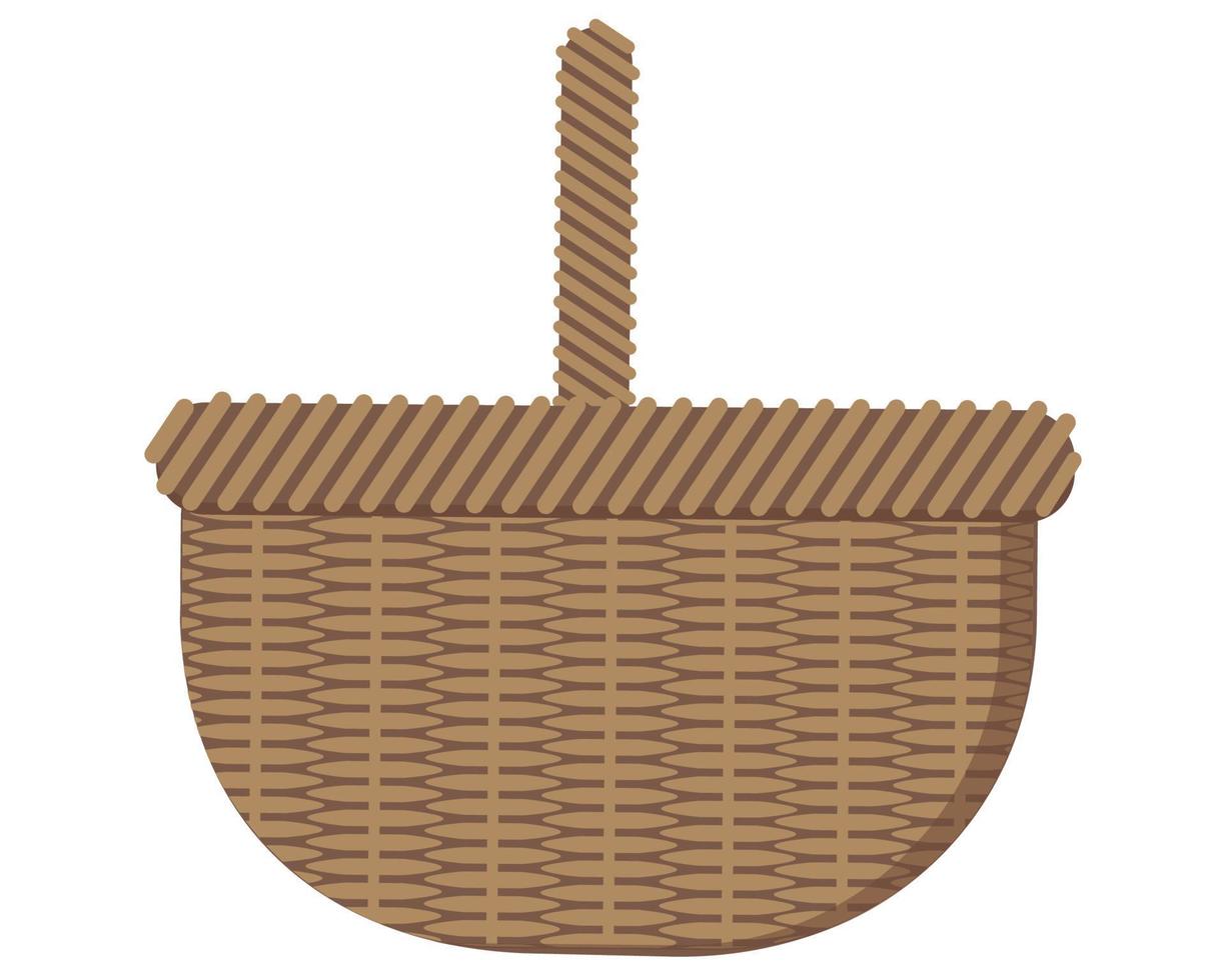 cesta de picnic vacía vector