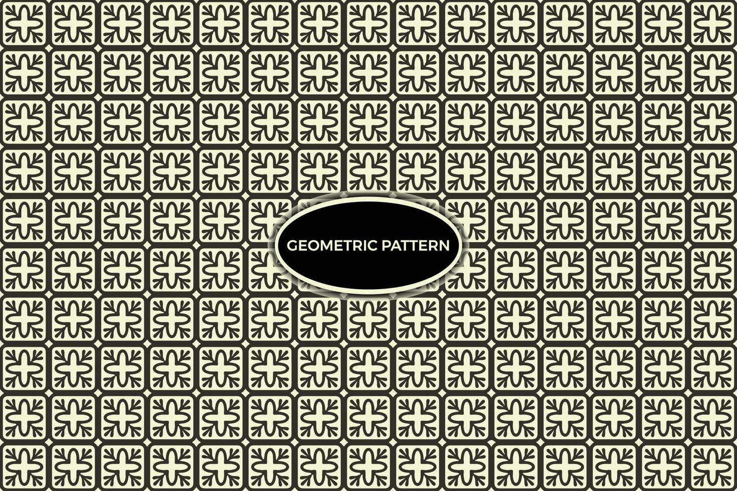 Geometric shapes pattern background, Retro style vector