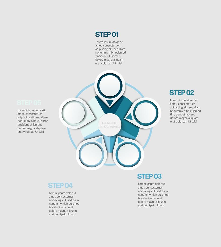 Vector circle infographic, cycle diagram, graph, presentation chart. Business infographics concept with 4 options, parts, and steps. Business Infographic processes. Creative concept for infographic