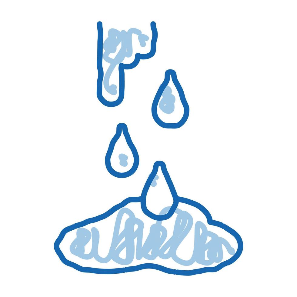 water broke doodle icon hand drawn illustration vector