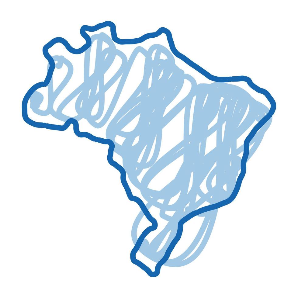 África continente doodle icono dibujado a mano ilustración vector