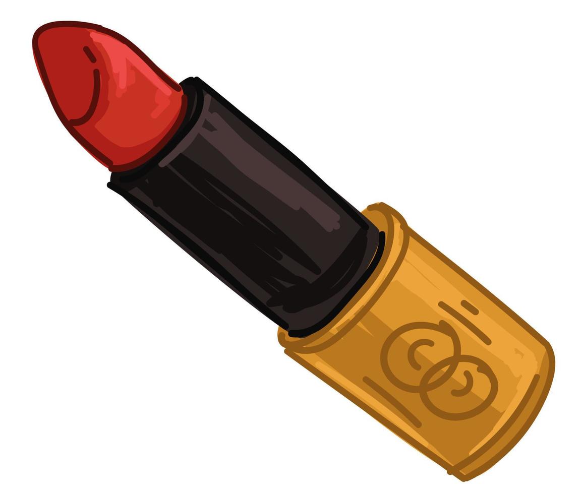 Red lipstick, fashion and makeup for lips vector