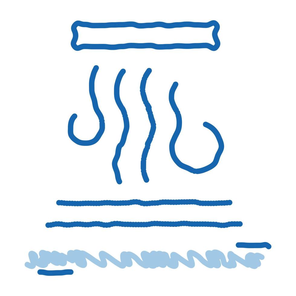 café con vapor doodle icono dibujado a mano ilustración vector