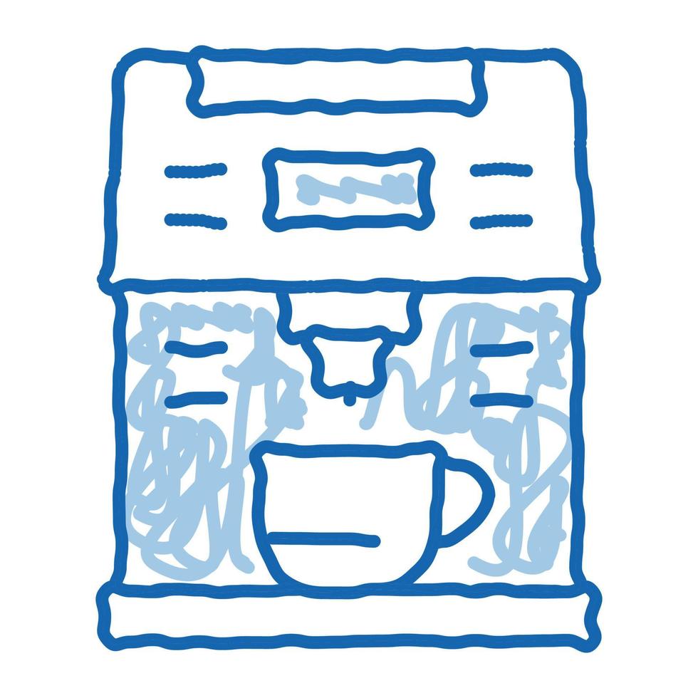coffee machine gadget doodle icon hand drawn illustration vector