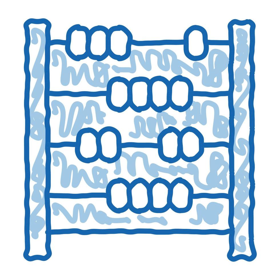 abacus counter doodle icon hand drawn illustration vector