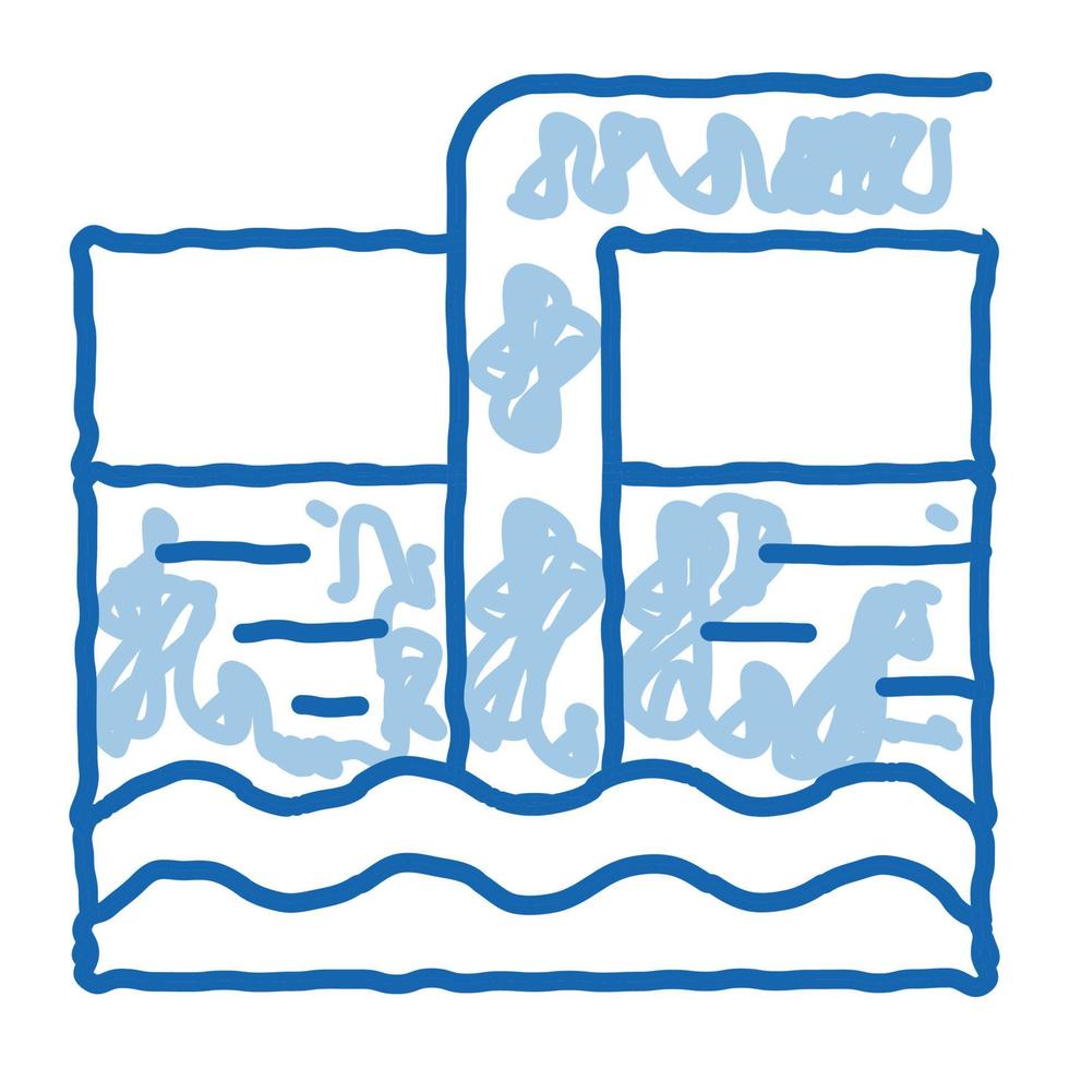 Water Treatment Big Tank With Ladder doodle icon hand drawn illustration vector