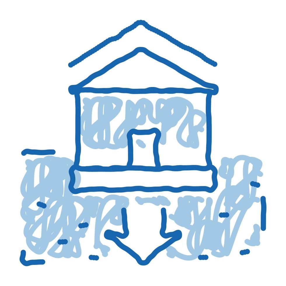 casa fundación sags doodle icono dibujado a mano ilustración vector
