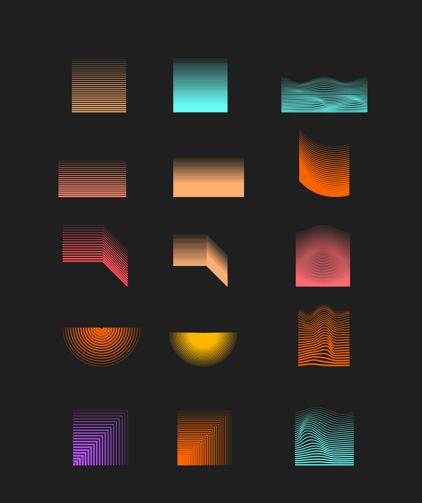 Fading Lines Design Element Vector Set 17798169 Vector Art at Vecteezy