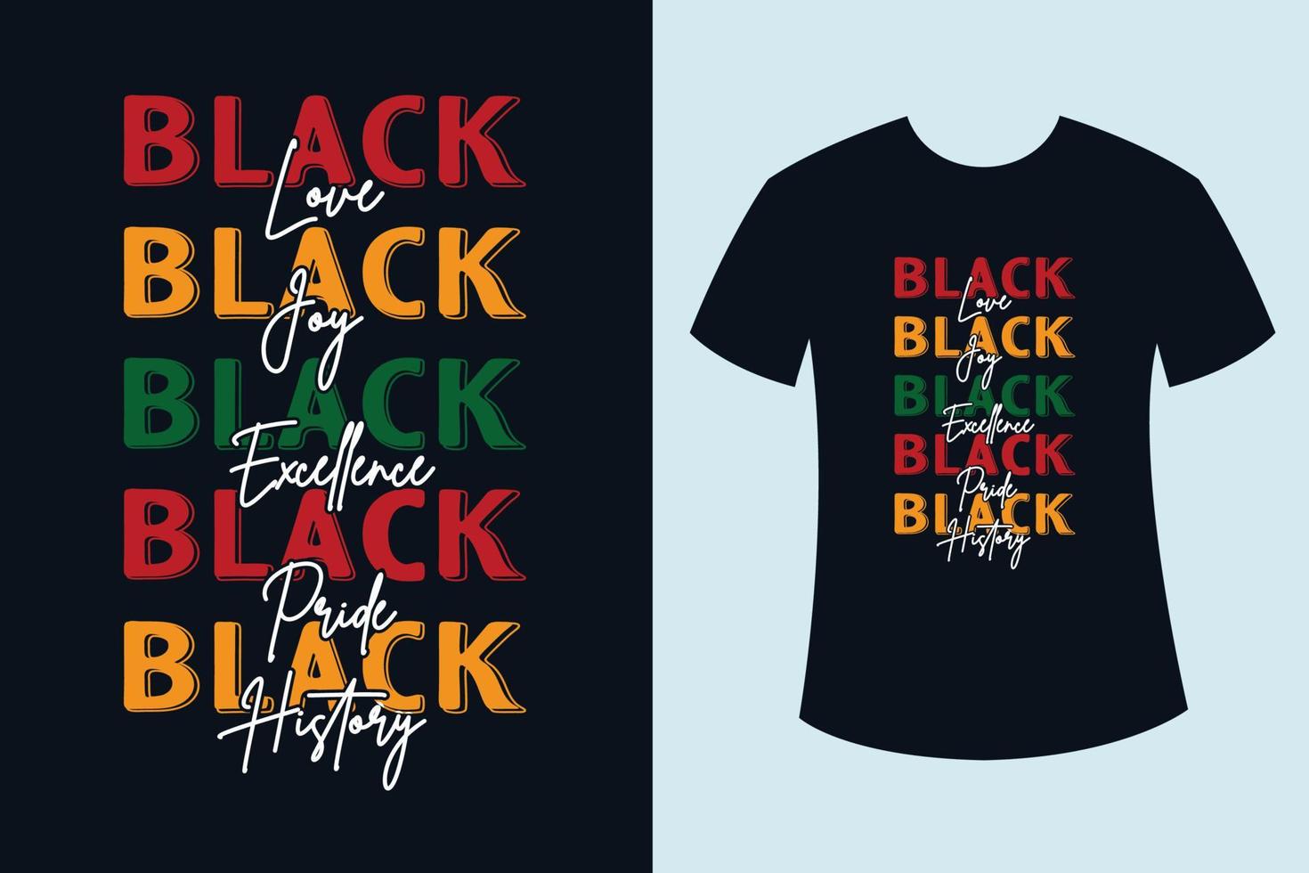 diseño de camiseta de tipografía de mes de historia negra vector