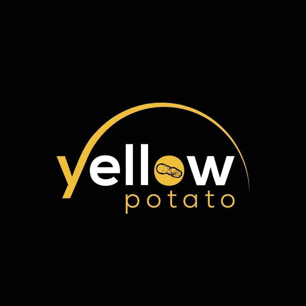 Yellow Potato logo for company vector