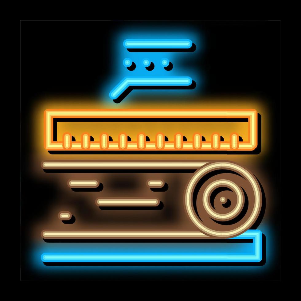 wood trunk size neon glow icon illustration vector