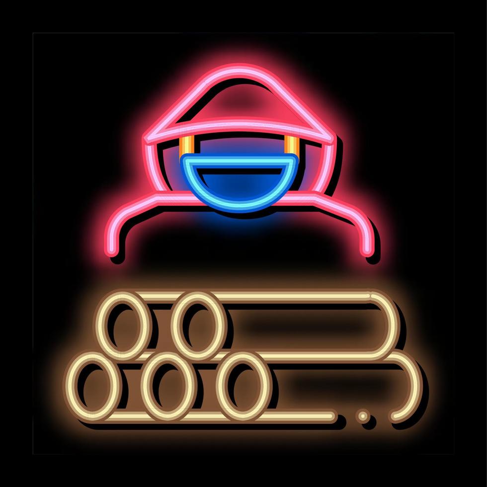 forest crime neon glow icon illustration vector