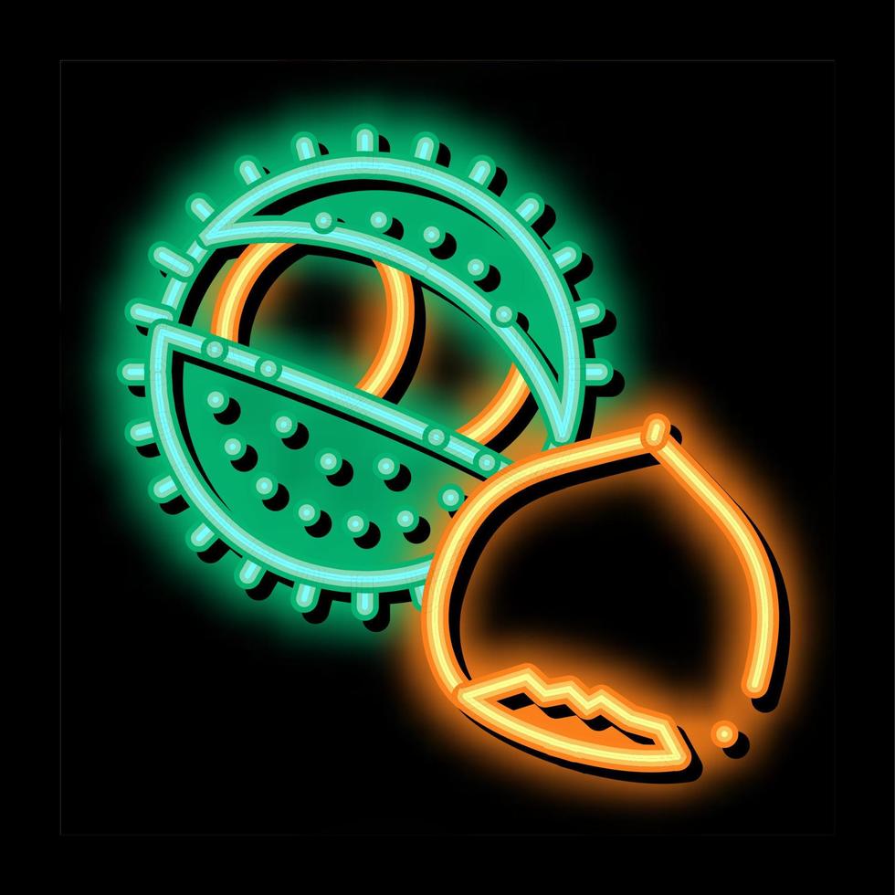 chestnut nut neon glow icon illustration vector