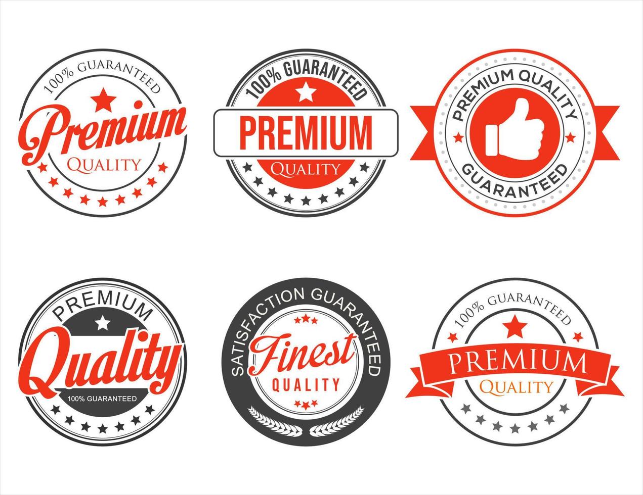 Premium quality retro vintage black and white badge vector