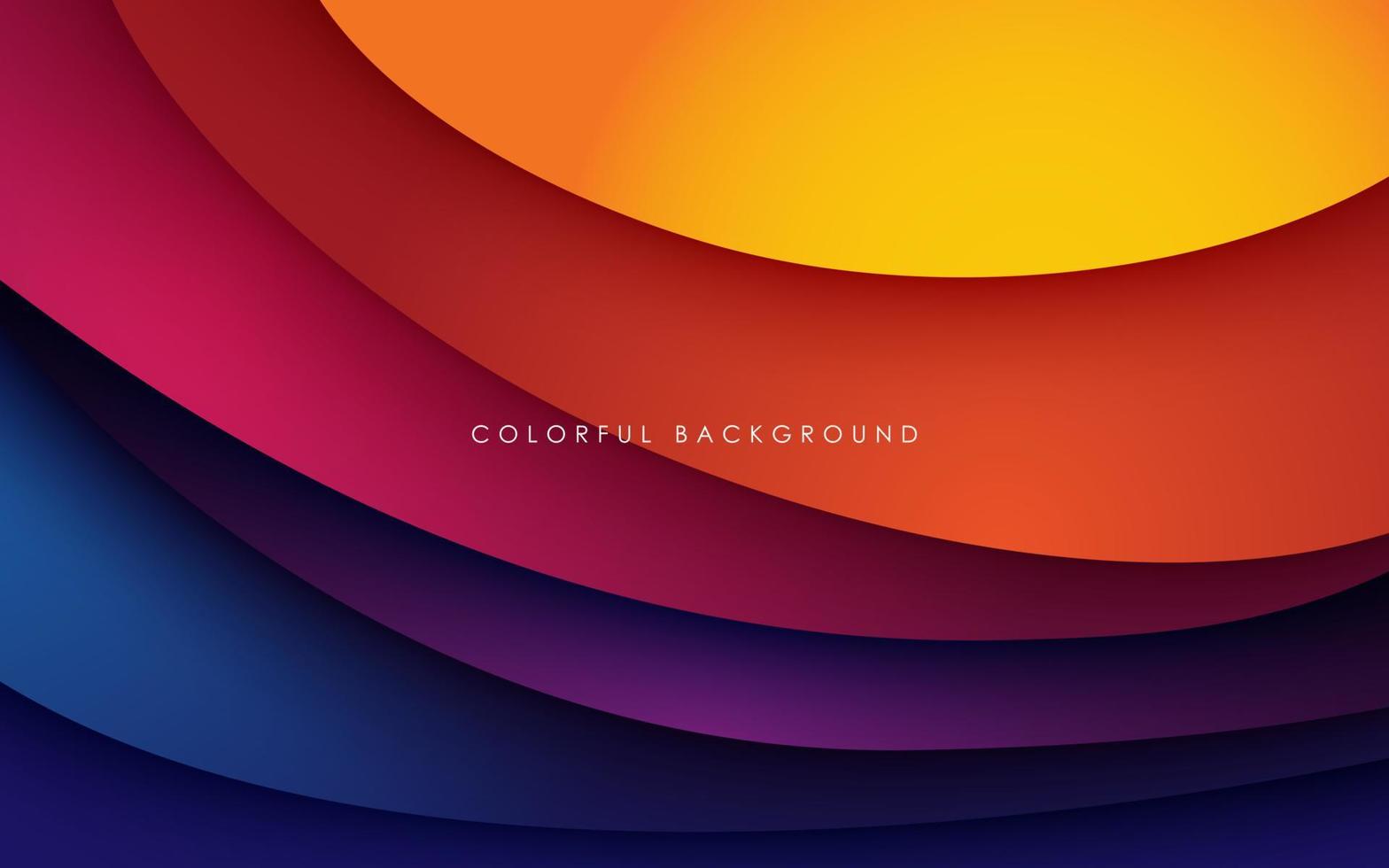 multi colored abstract red orange green purple yellow colorful gradient papercut overlap layers background. eps10 vector