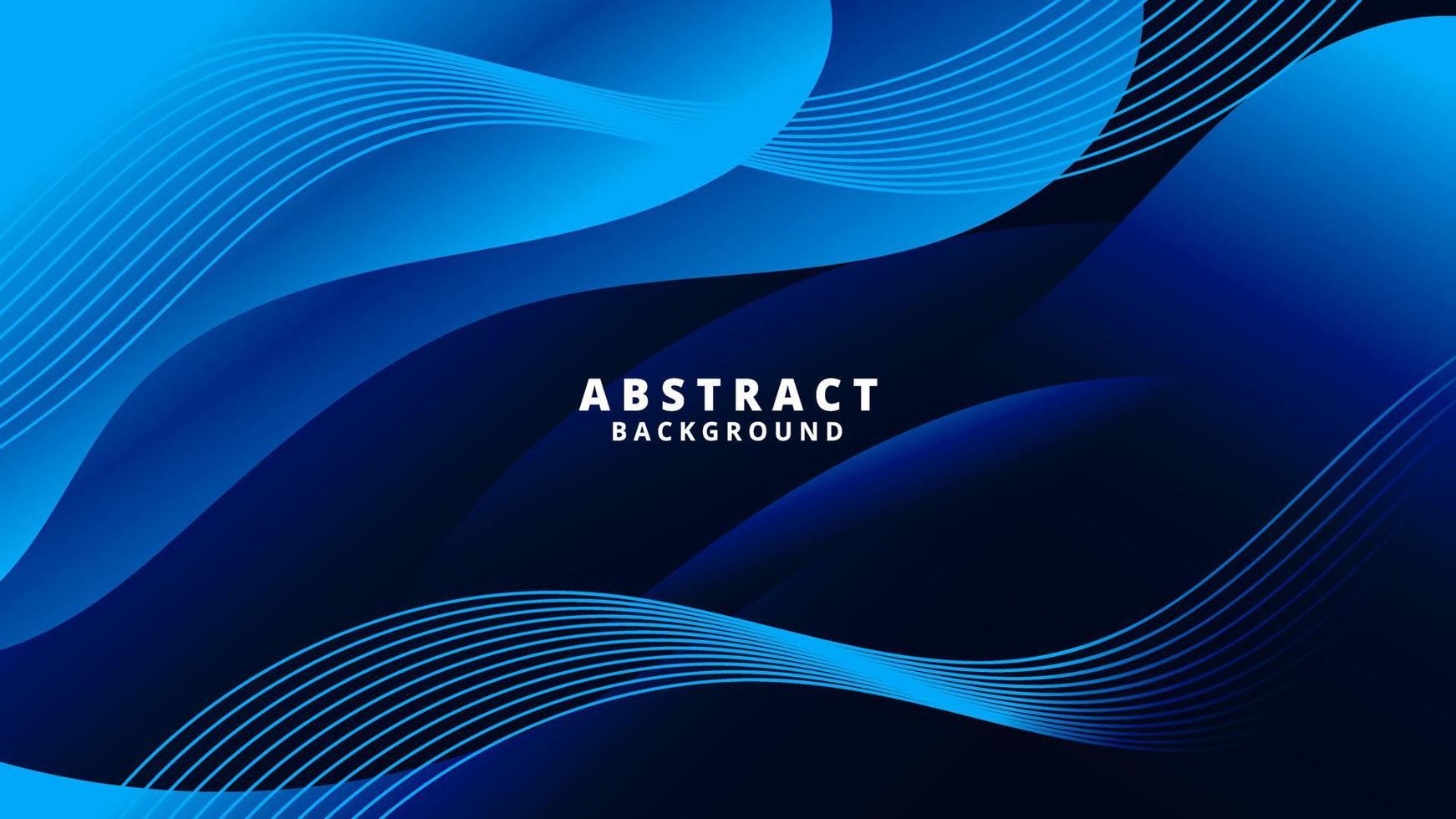 Abstract Blue Fluid Wave Banner Template vector