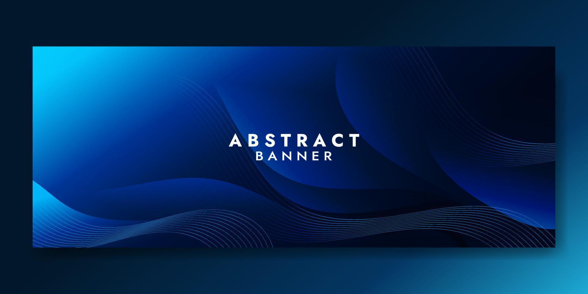 Abstract Blue Fluid Wave Background vector