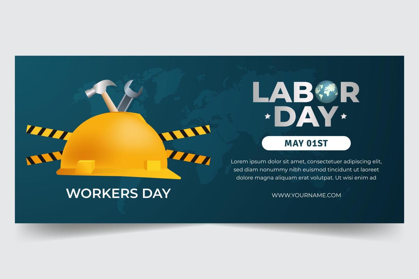 día del trabajo del día internacional de los trabajadores en 1 de mayo con ilustración de equipos sobre fondo aislado vector