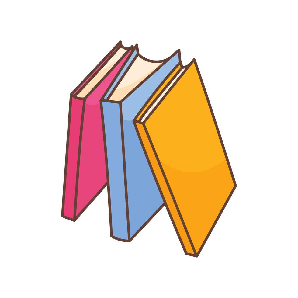 Vector books, isolated illustration
