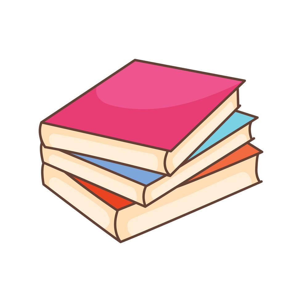 Vector books, isolated illustration