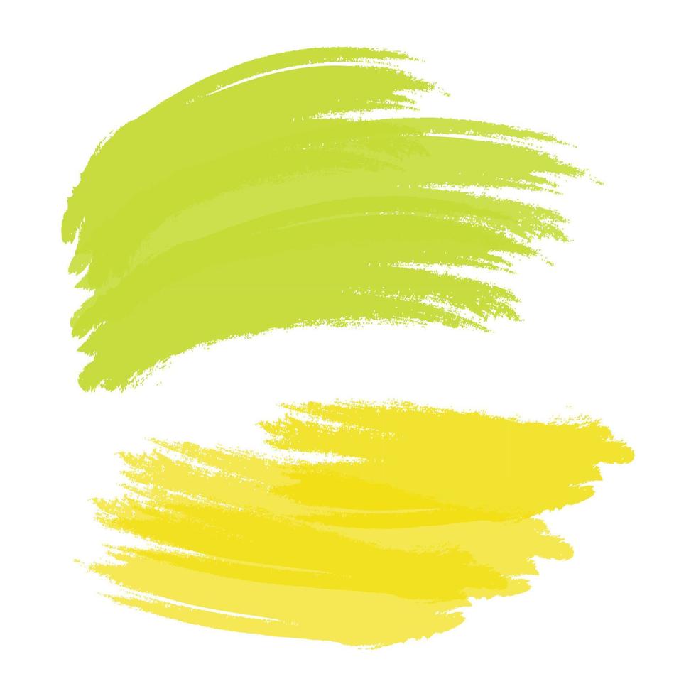 pinceladas de colores brillantes en verdes y amarillos primaverales de moda. bueno para letras o inscripción vector