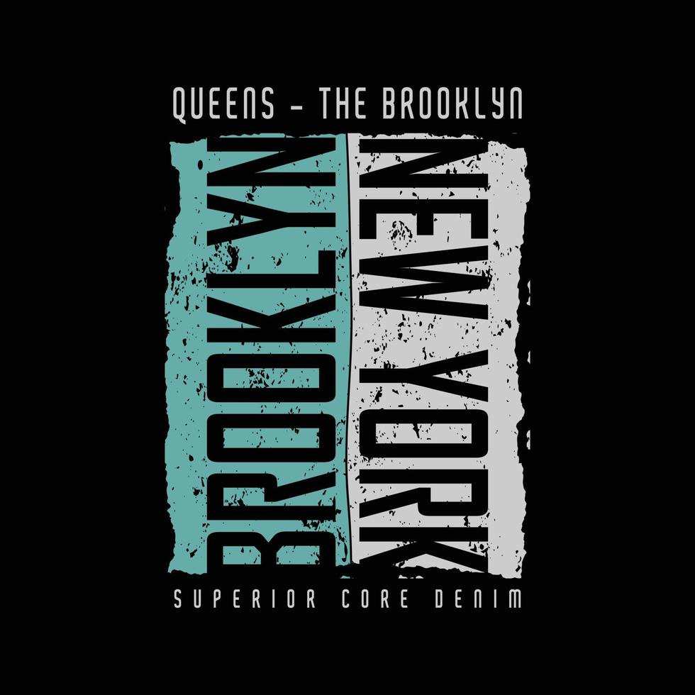 tipografía de ilustración de brooklyn de nueva york. perfecto para el diseño de camisetas vector