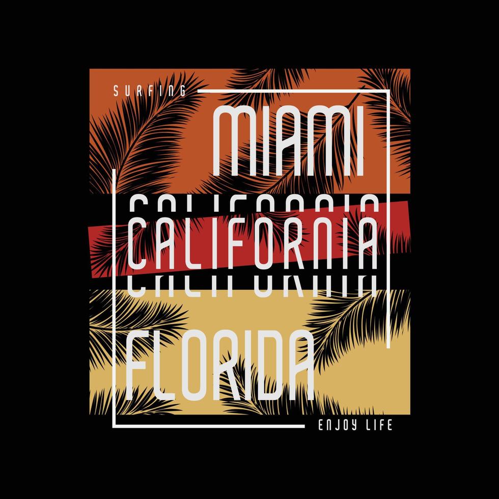 tipografía de ilustración de california. perfecto para el diseño de camisetas vector