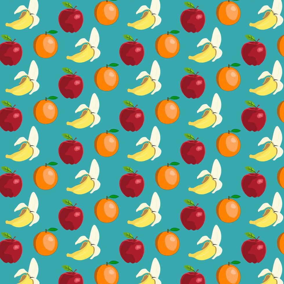 Seamless Fruits Pattern. It can be used for Background, wallpaper, etc. vector