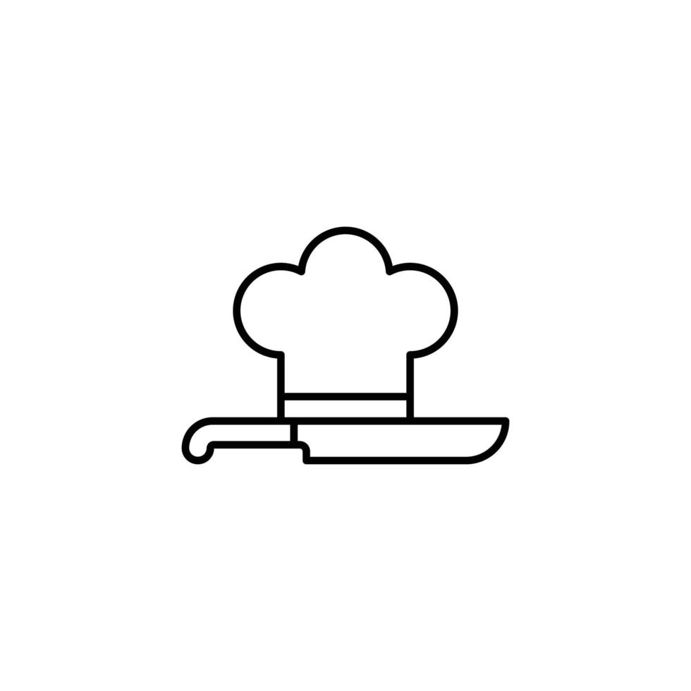 chef icon. outline icon vector