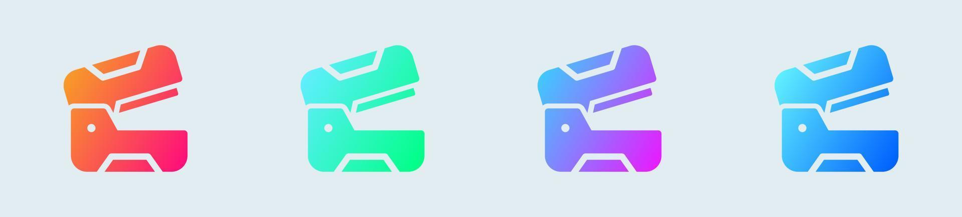 Stapler solid icon in gradient colors. Stationery signs vector illustration.