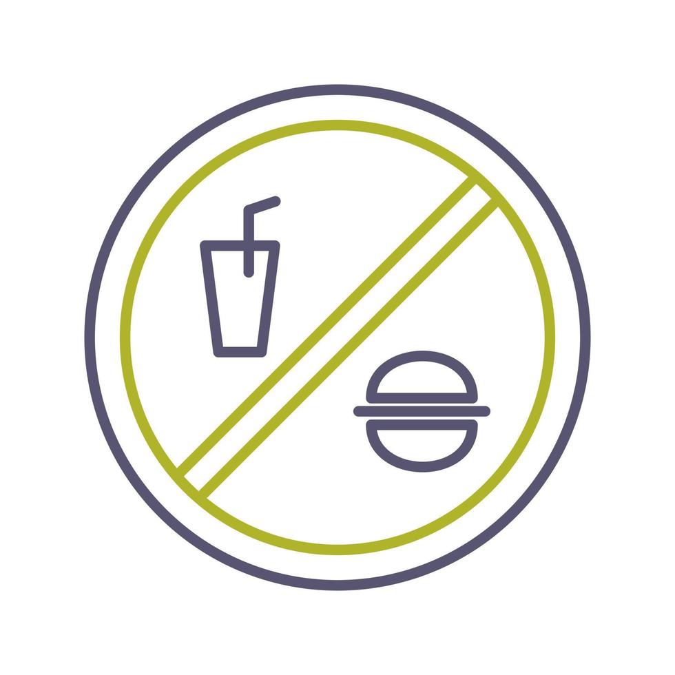 No Food or Drinks Vector Icon