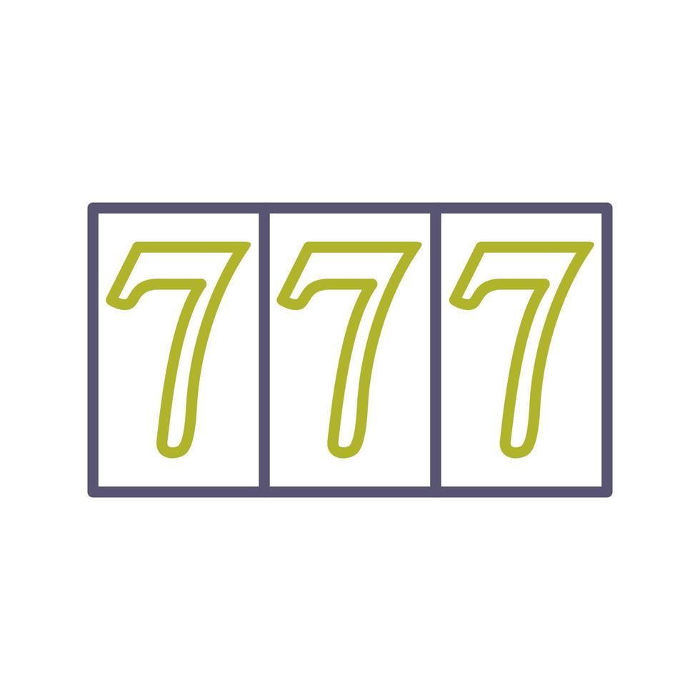 Triple Sevens Vector Icon