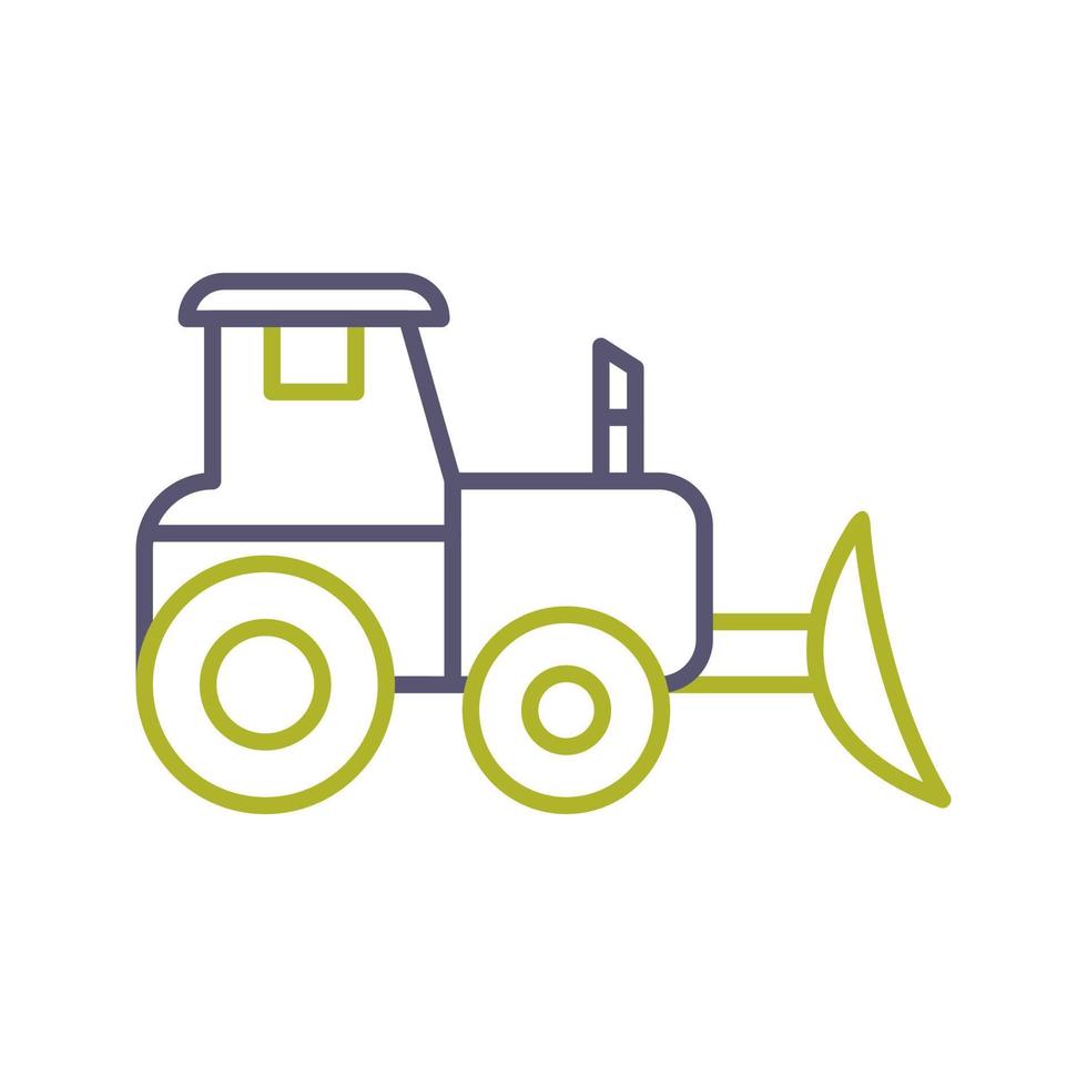 icono de vector de tractor industrial