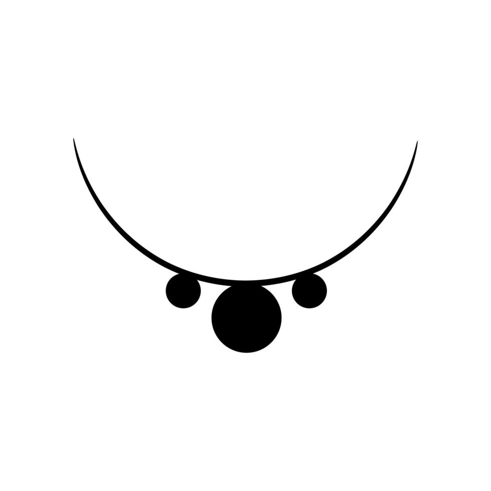 vector de icono de perla. signo de ilustración de collar. símbolo de joya. logotipo de gema.