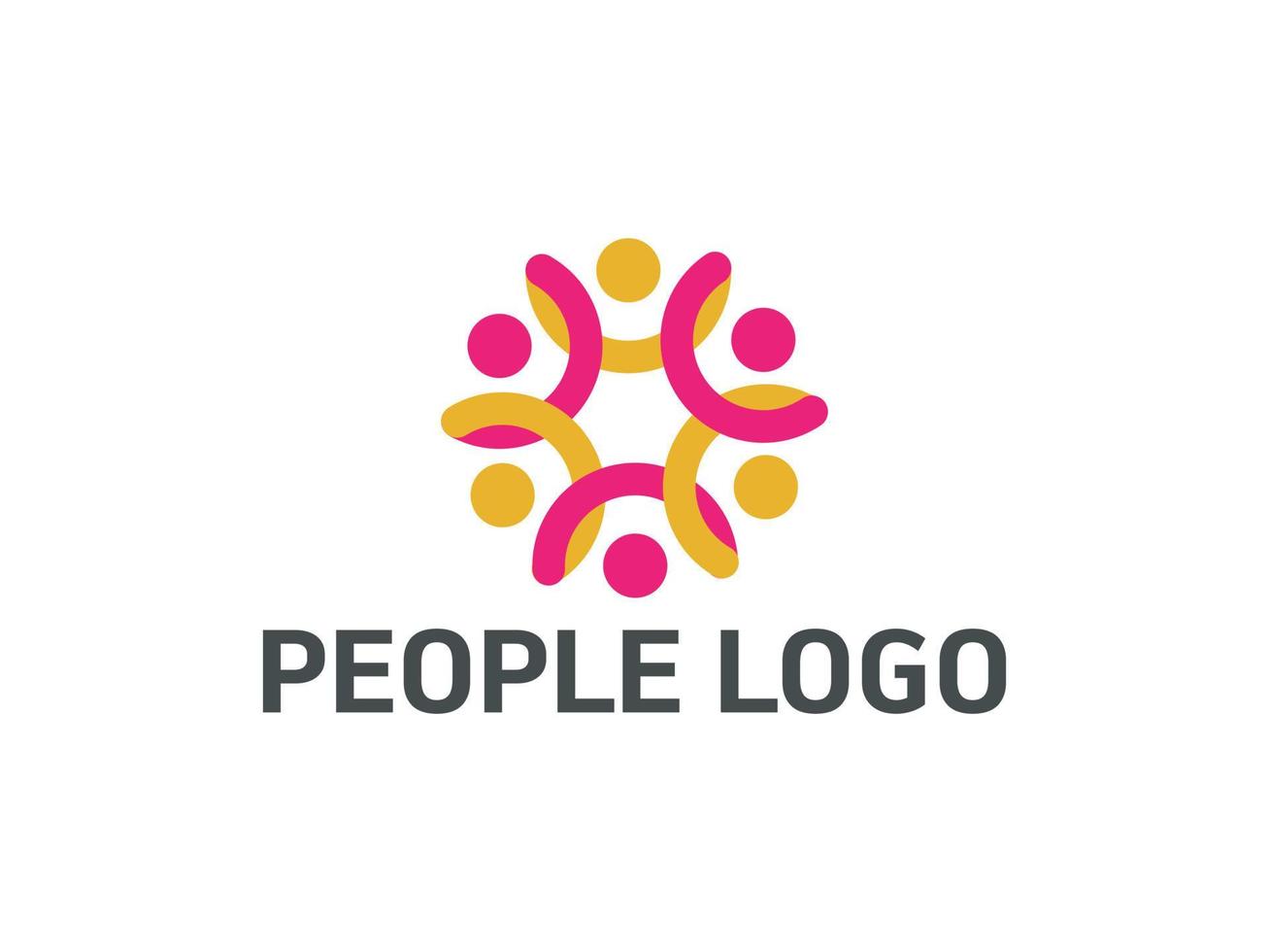 vector de logotipo de unidad de personas