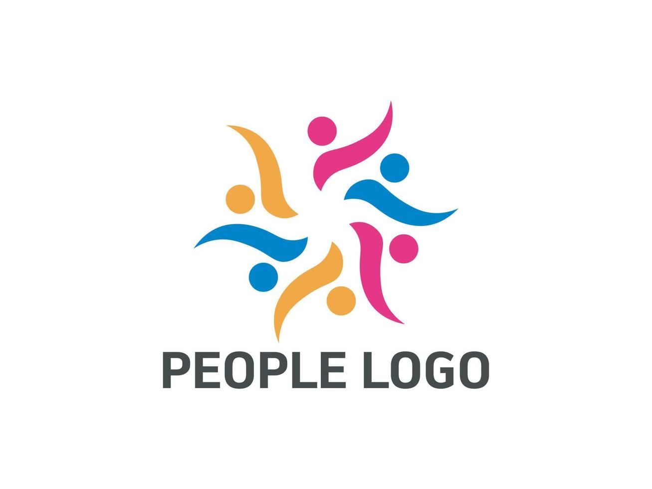 vector de logotipo de unidad de personas