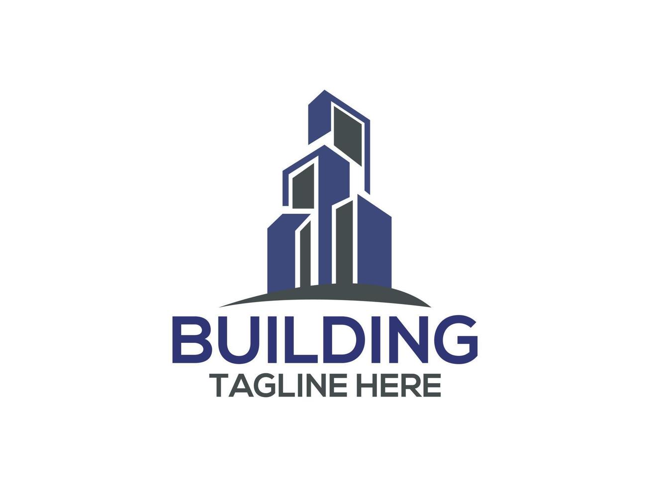 vector de diseño de logotipo de bienes raíces, edificación y construcción