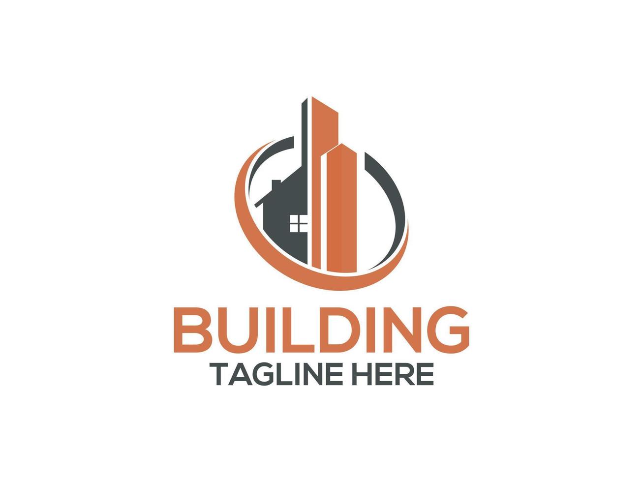 real estate, building and construction logo design vector