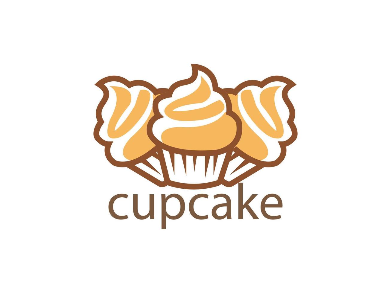 cup cake or bakery logo design vector template