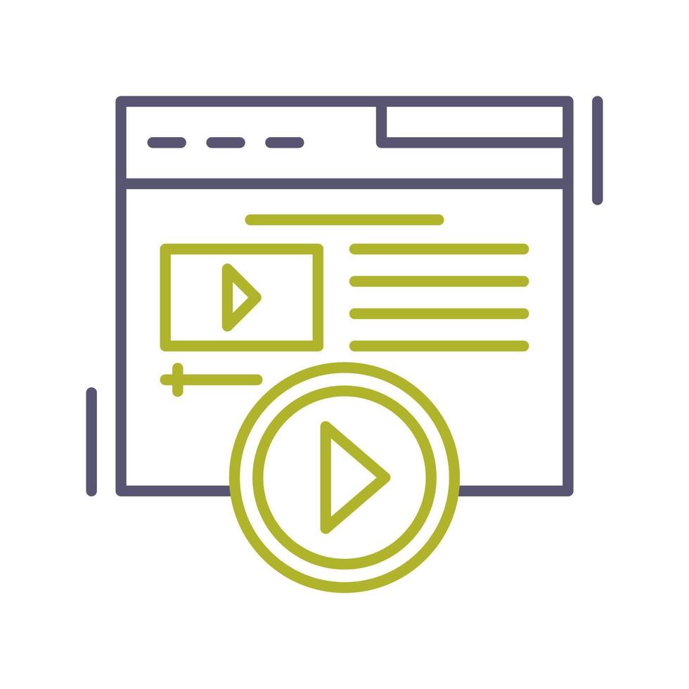 Video Content Vector Icon