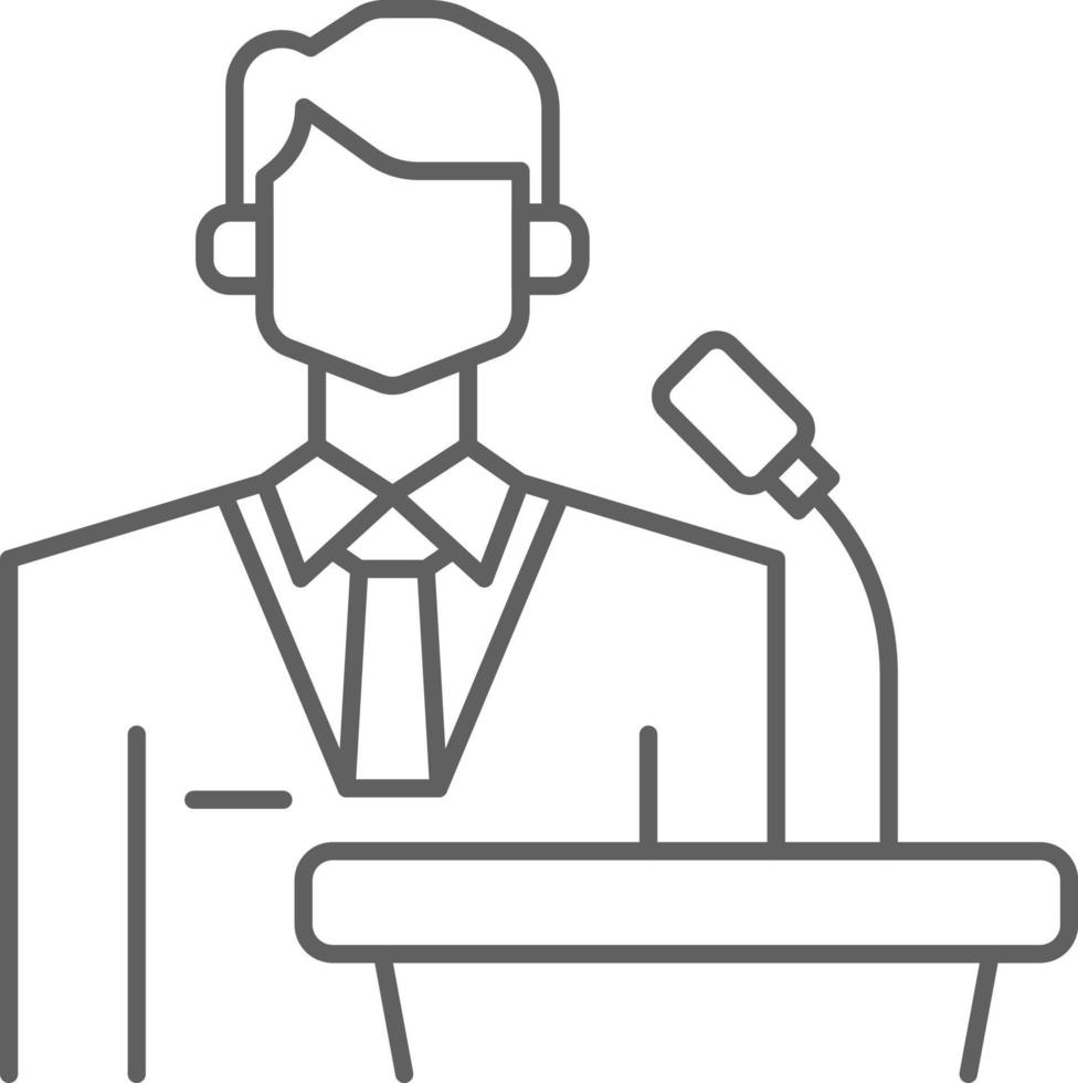 SPEAKER Business people icons with black outline style vector