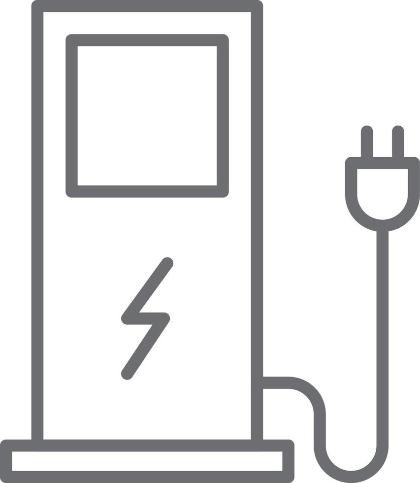 icono de la estación de carga eléctrica vector