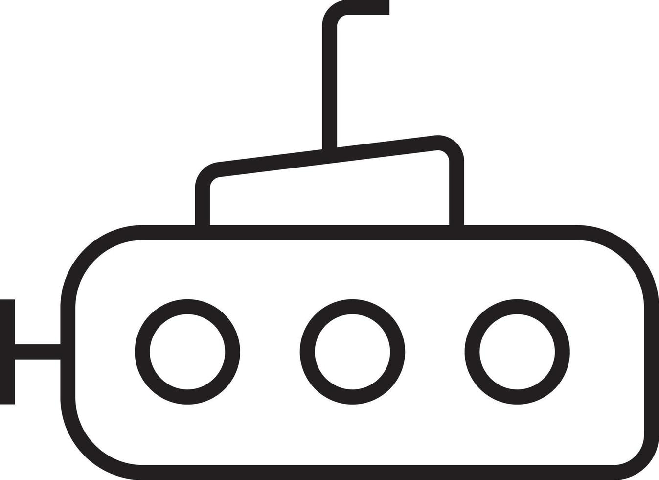 Submarine Transportation icon people icons with black outline style. Vehicle, symbol, transport, line, outline, station, travel, automobile, editable, pictogram, isolated, flat. Vector illustration