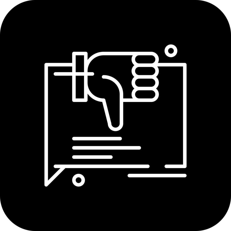 Dislike Comment Feedback icons with black filled line style vector