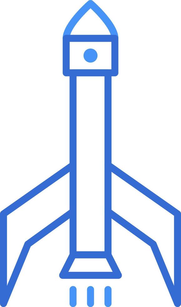 Rocket technology icon with blue duotone style. Computing, diagram, download, file, folder, graph, laptop . Vector illustration