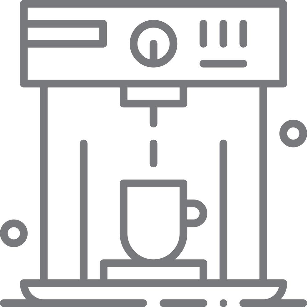 Coffe Maker Business people icons with black outline style vector